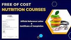 Free online nutrition courses with certificates || Diploma in Diet and Nutrition