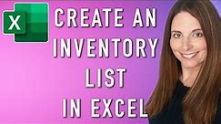 Create and Track a Basic Inventory List in Excel - Excel Inventory List Template