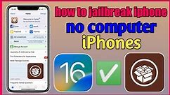 How To jailbreak iphone 6,6s |install Cydia no computer 2022 |