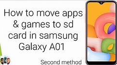How to move apps & games to sd card in Samsung Galaxy A01 (without root)