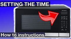 SETTING the TIME on a Microwave Oven (How to instruction, Panasonic microwave)