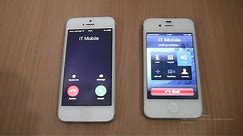 Incoming call & Outgoing call at the Same Time Iphone 5 White+Iphone 4s ios 6