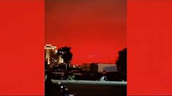 Zhoushan City's blood-red sky explained