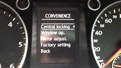 VW auto door lock & unlock function - "How to" set up