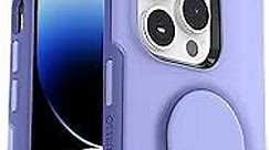 OtterBox iPhone 14 Pro Max (ONLY) Otter + Pop Symmetry Series Case - PERIWINK (Purple), integrated PopSockets PopGrip, slim, pocket-friendly, raised edges protect camera & screen