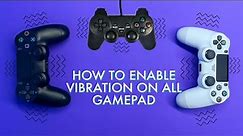 HOW TO ENABLE VIBRATION ON ALL GAMEPAD (WIRED OR WIRELESS) - 2021 HD