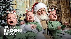 Photo trend has parents hoping their kids will cry with Santa