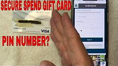 ✅ How To Get PIN On Secure Spend Prepaid Visa Gift Card 🔴