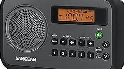 Sangean PR-D18BK AM/FM/Portable Digital Radio with Protective Bumper (Gray/Black) Black/ Grey