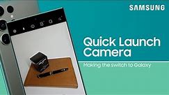 Quick launch your Samsung Galaxy camera to take photos fast | Samsung US