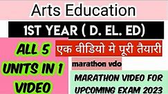 Art Education / 1st yr / marathon vdo/all 5 units in 1 vdo