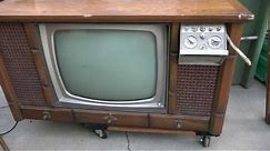 1966 Color Console Admiral tv evaluation and check out, w/ Shango066