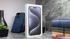 BLUE TITANIUM iPhone in ALL iPhone 15 Pro Max Cases: SILICONE/CLEAR/FINEWOVEN CASES