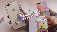unboxing iPhone 8 plus accessories 📦🪴pt 2. cute and aesthetic phone accessories🎐