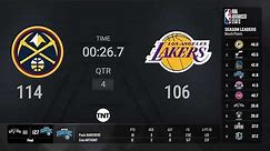 Denver Nuggets @ Los Angeles Lakers | NBA on TNT Live Scoreboard