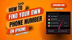 How to Find Your Own Phone Number on iPhone | Find Phone Number on iPhone