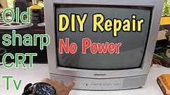 Sharp CRT Tv no power, Paano Ayusin, step by step #tutorial repair ❤️