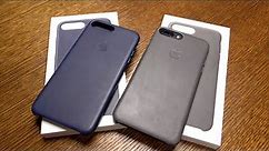iPhone 7 Plus Leather Case Storm Gray & Midnight Blue