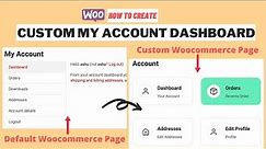 How to Customize WooCommerce My Account Page Dashboard Without Any Coding | WordPress