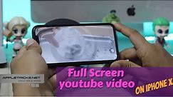 Watch Full Screen YouTube video on iPhone X (How to)
