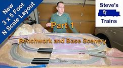 New 3x5 N Scale Layout Project Part 1: Benchwork and Base Scenery
