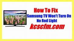 Samsung TV Won't Turn On No Red Light [SOLVED] -Let's Fix It