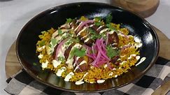 Shawarma-roasted chicken over turmeric rice: Get the recipe!