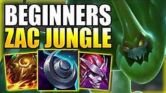HOW TO PLAY ZAC JUNGLE FOR BEGINNERS IN-DEPTH GUIDE S13! - Best Build/Runes S+ - League of Legends