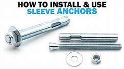 How to Install Concrete Masonry Sleeve Anchors | Fasteners 101