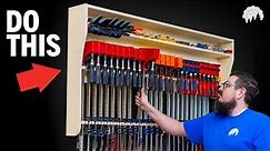 This Solution’s Both Clever and Surprising: Clamp Storage Rack