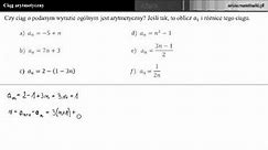 Ciąg arytmetyczny - Czy ciąg o podanym wzorze ogólnym jest arytmetyczny? [c]