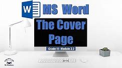 How to create a Cover Page in MS Word
