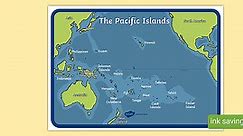 Pacific Islands Map Poster