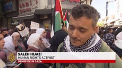 Protesters in Ramallah gather to demand better treatment of Palestinians held in Israeli jails