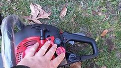 craftsman chainsaw unboxing and first start.