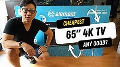 The $300 65” Element RokuTV I almost broke | Unboxing, Setup and First Impressions Review