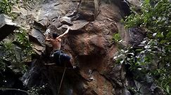 Fabian Lara climbing "La rebelión de lucifer" (5.13d/8b)