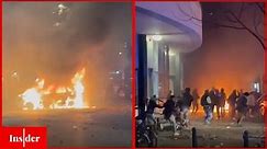 Major Riot on the Streets of the Hague, Netherlands