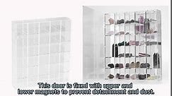Adjustable Rock Display Case Clear Acrylic Collection Box with Mirrored Arrowhead Stones Storage Display Case Mineral Crystal Collectibles Holder Organizer Showcase Shelves with Lid
