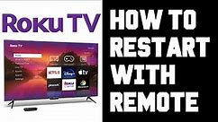 Roku TV How To Restart with Remote Only - Remote Button Combo To Reset or Restart Roku TV
