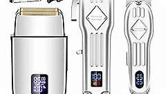 Zesuti Cordless Hair Clipper,T-Blade Trimmer,Men's Shaver,Professional Hair Trimmer Men's Beard Trimmers Kit,Electric Foil Razors for Men Zero Gap Clippers and Trimmers Set,for Gifts