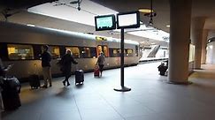 Denmark, train ride from Copenhagen Airport to Central Station, 1X moving sidewalk, 1X escalator