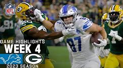 Detroit Lions vs. Green Bay Packers | 2023 Week 4 Game Highlights