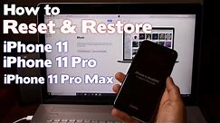 How to Reset & Restore iPhone 11/Pro/Pro Max - Factory Reset Forgot Passcode iPhone is Disabled Fix