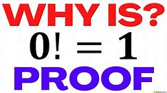 0!=1 PROOF | Zero Factorial is Equal to One