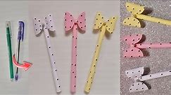 Origami Paper Pen decoration || Pen decoration ideas || Paper craft .