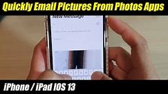 iPhone 11 Pro: How to Quickly Embed Photos and Email It Directly From Photos App