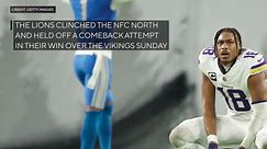 Lions clinch NFC North with win over Vikings on Christmas Eve