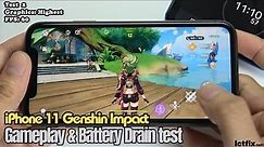 iPhone 11 Genshin Impact Gaming test