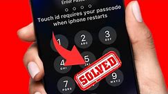 How to fix “Touch id requires your passcode when iphone restarts” 2024 | iPhone | iPad